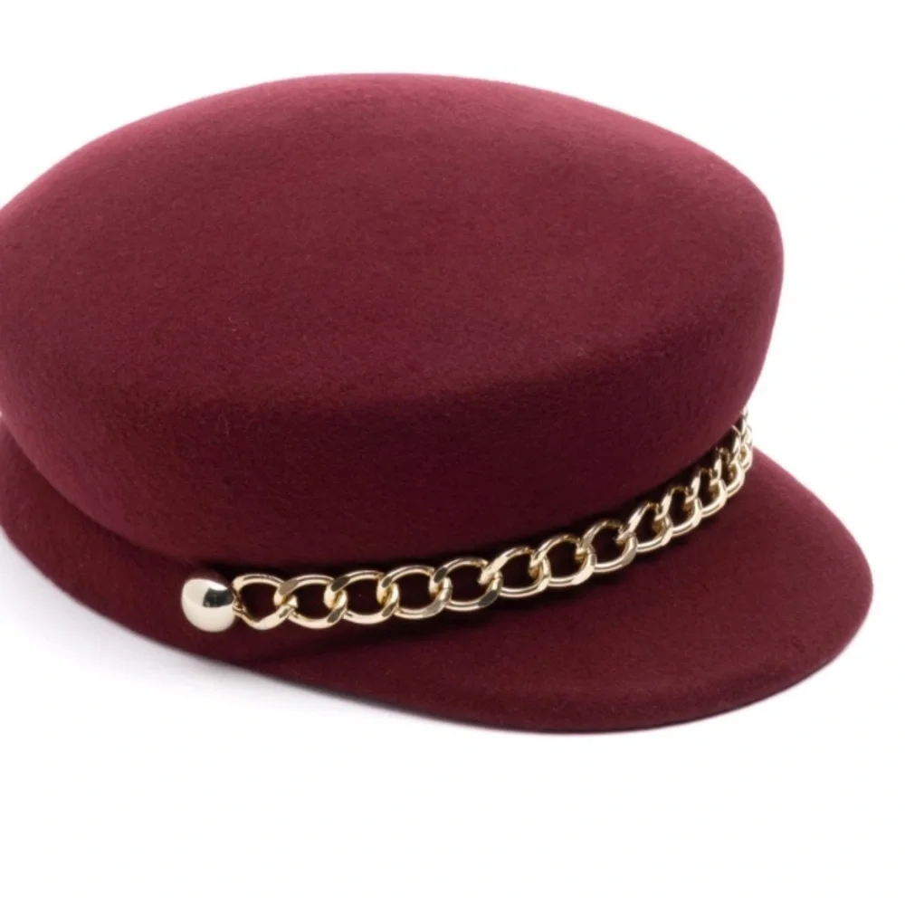 Eugenia Kim Sabrina Hat In Bordeaux New with tags